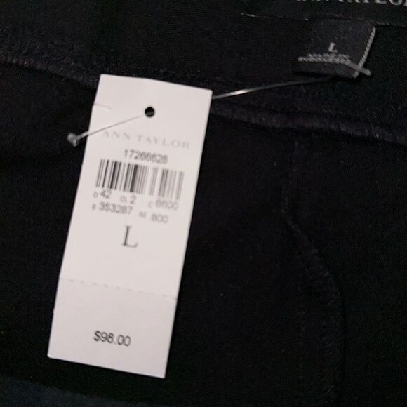 Ann Taylor Faux Leather Panel Pants Size Large - Picture 2 of 10